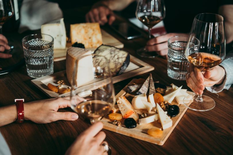 Cheese and wine