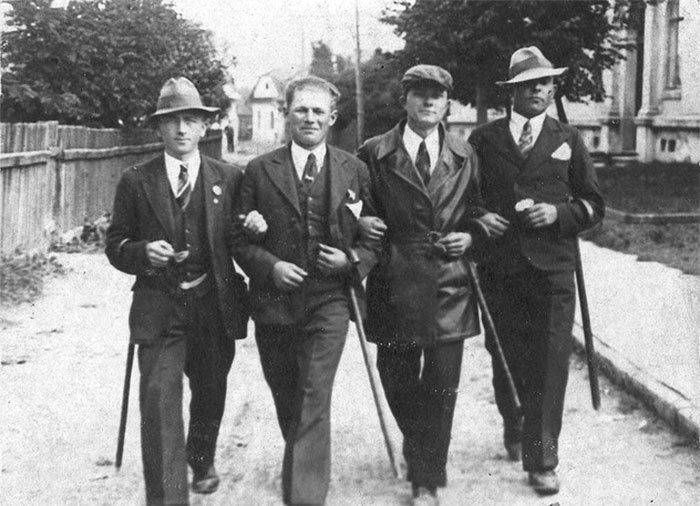 Men walking together