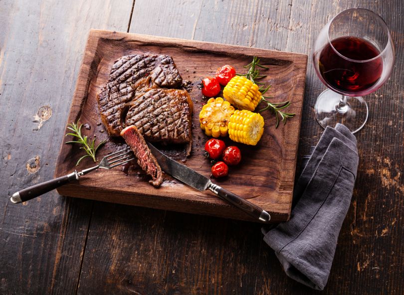 Merlot with meat