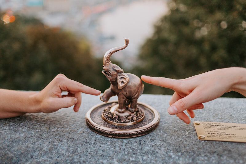 Kyiv Elephant miniature statue in Kyiv