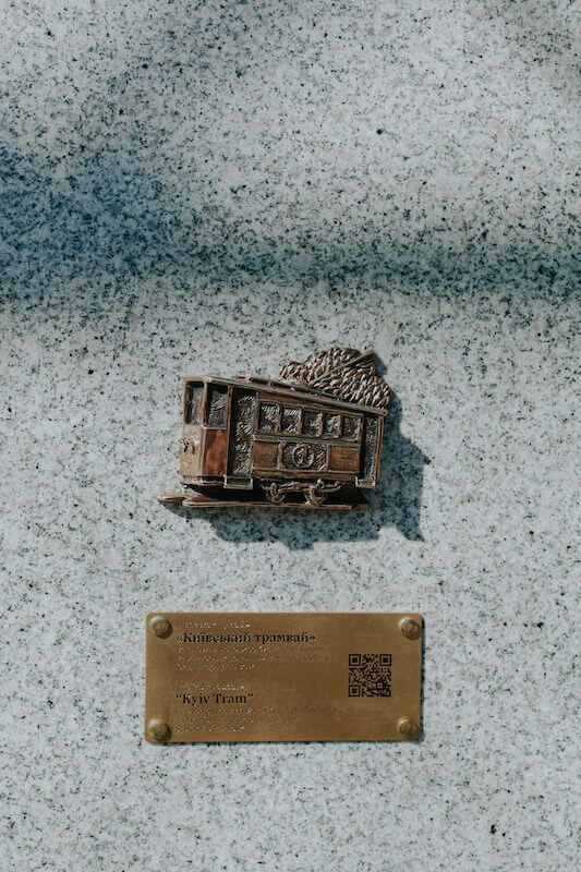  Kyiv Tram miniature statue in Kyiv