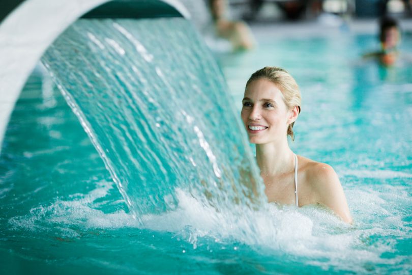 Woman in a pool