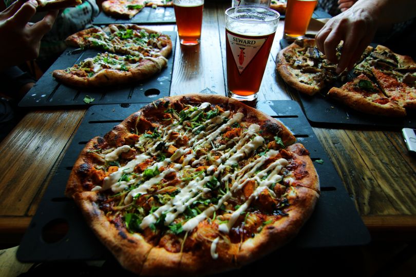 Pizza and beer
