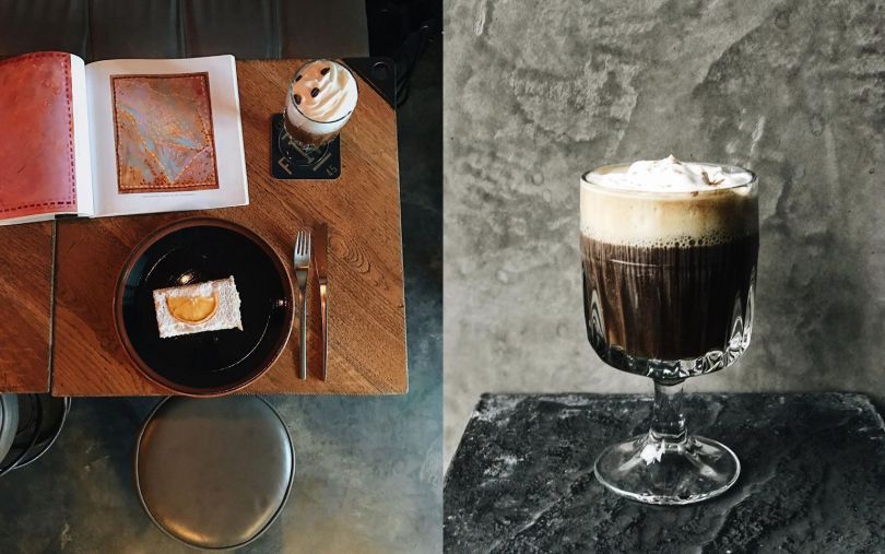 Irish coffee and dessert
