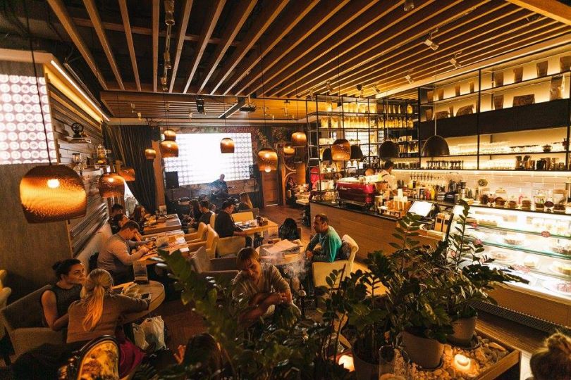 Cozy cafe interior