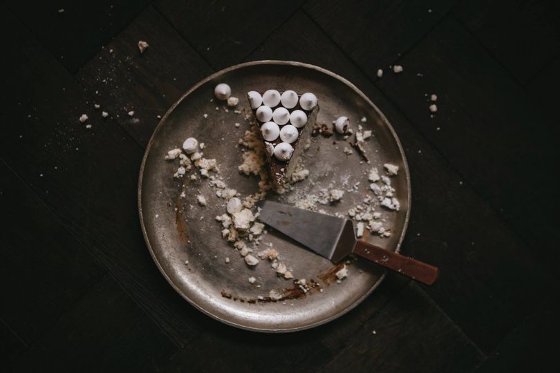 piece of cake on plate