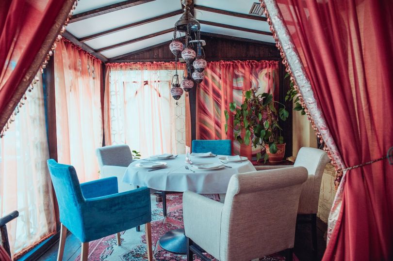 cozy restaurant terrace
