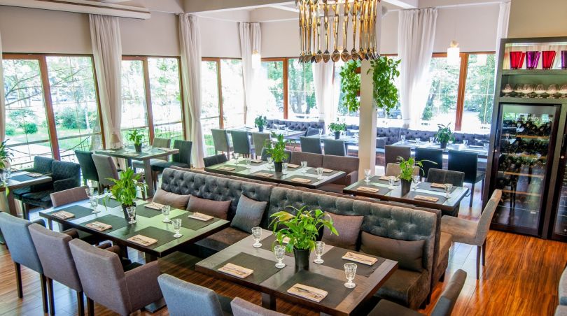 beautiful roofed terrace of restaurant