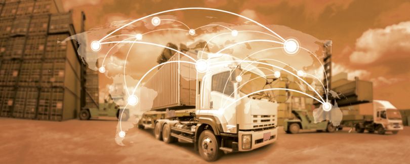 Truck going in various directions