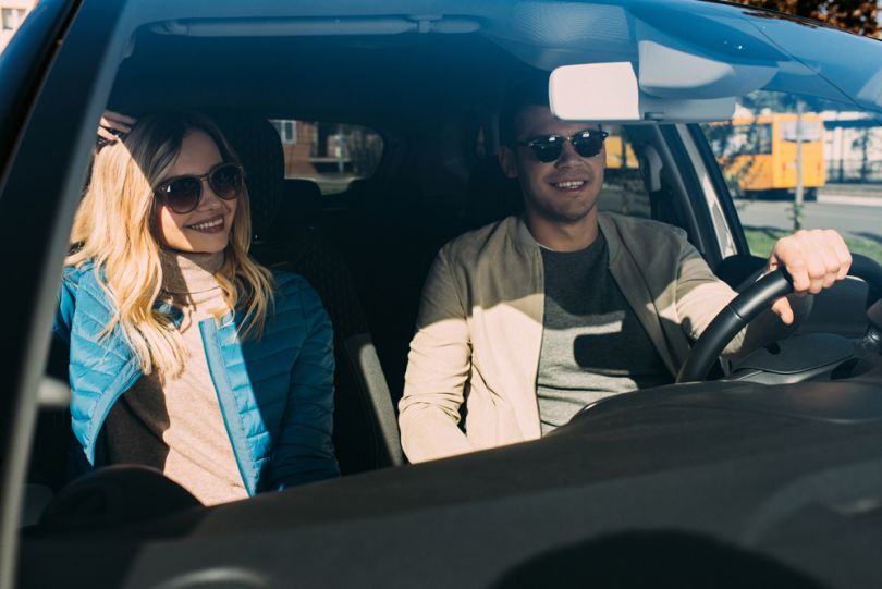 couple in a car
