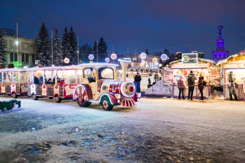 new year train outdoors