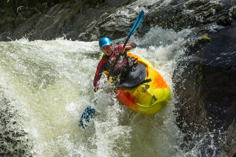 Kayaking on the river