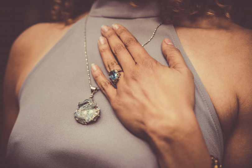 woman wearing jewelry