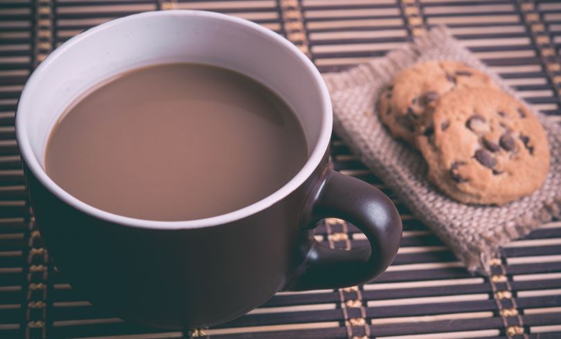 cup of cocoa and cookie