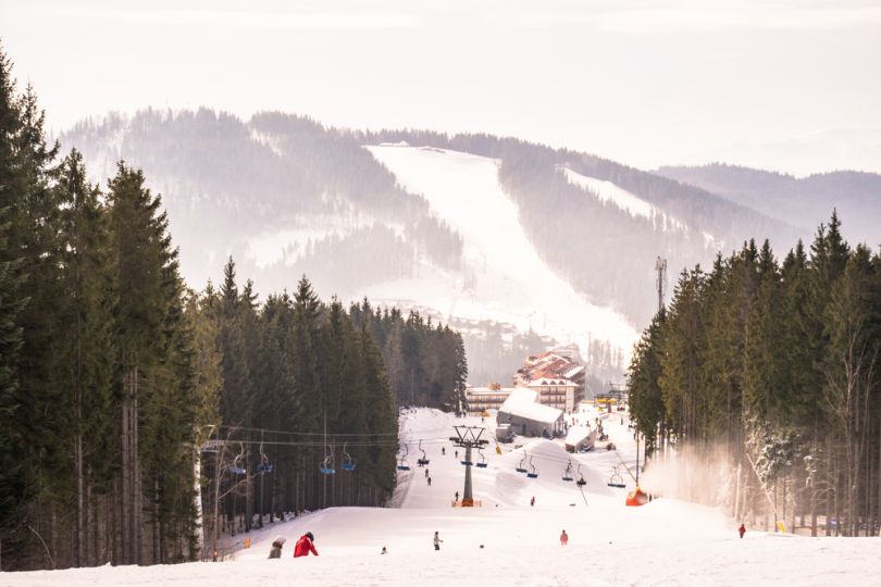 Skiing in the Carpathians