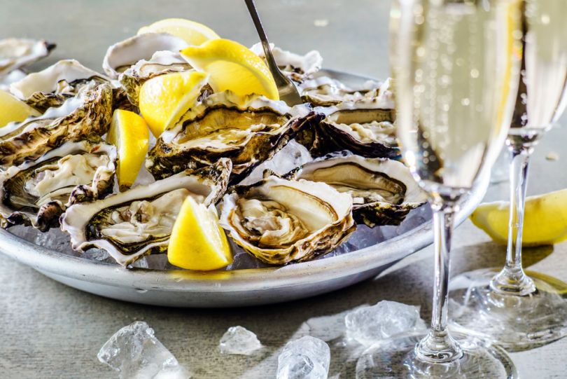 Oysters and champagne