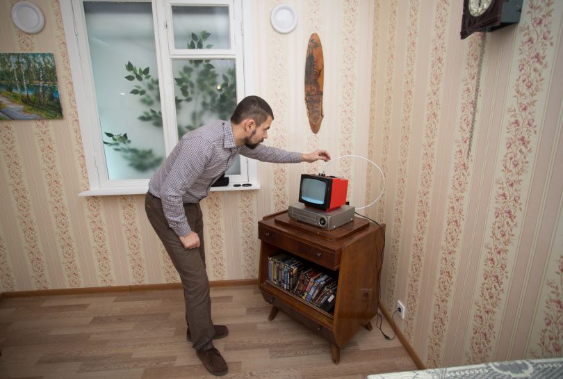Man in an escape room quest