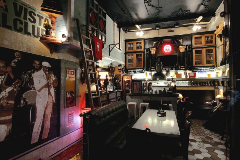 cuban style interior of restaurant