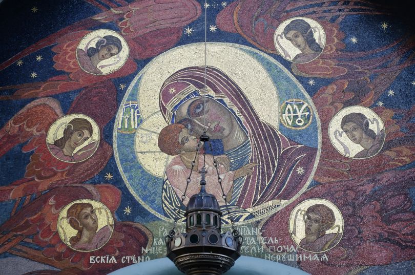 Mosaics in Pochaiv Lavra