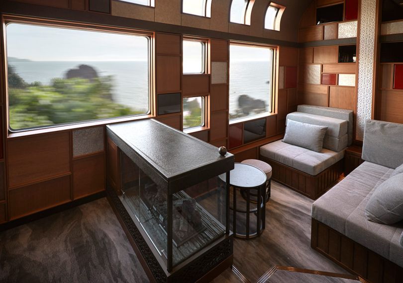 Shiki-shima deluxe train in Japan