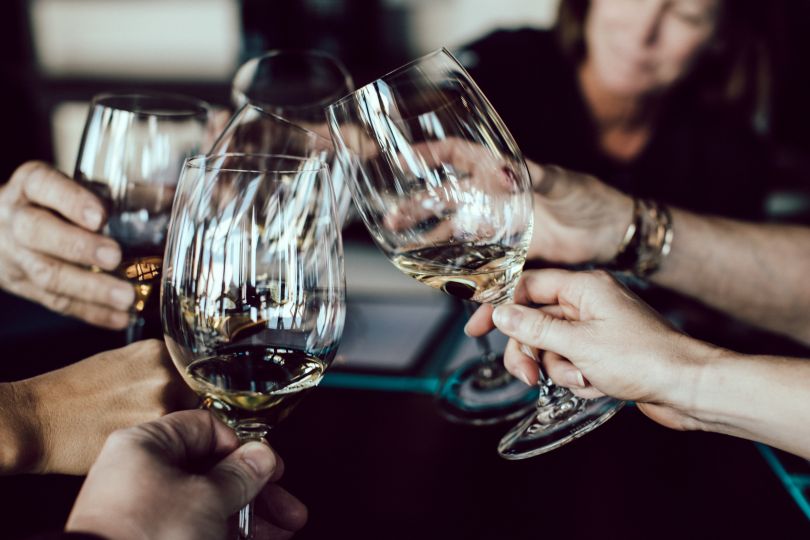 White wine glasses