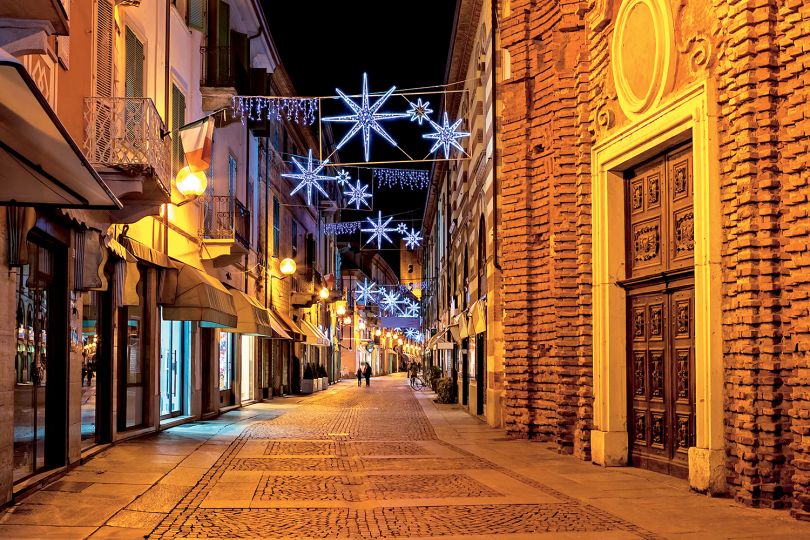 Christmas decor on the street