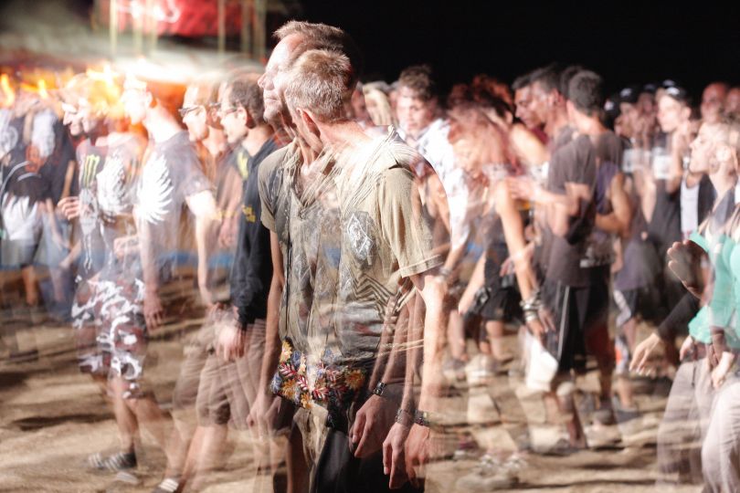 picture of people on festival with visual effects