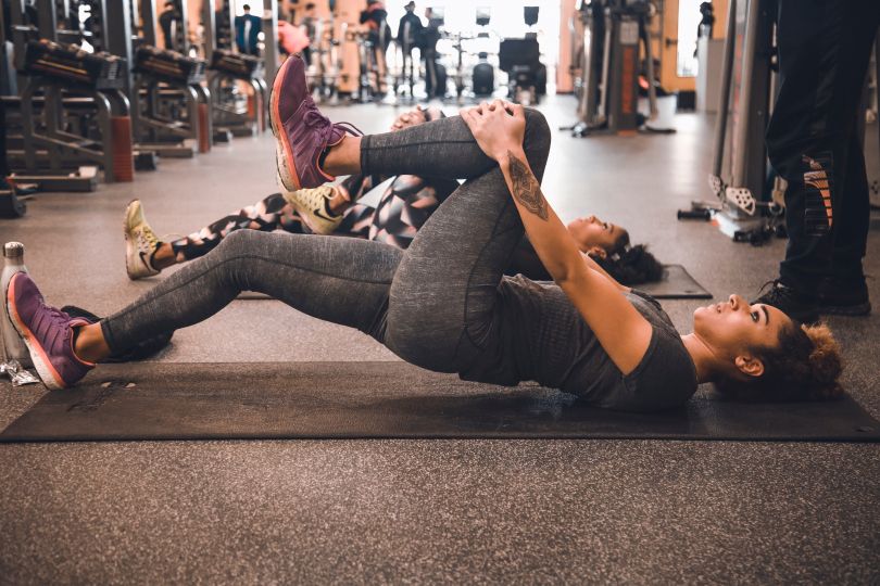 Girl stretching before cardio