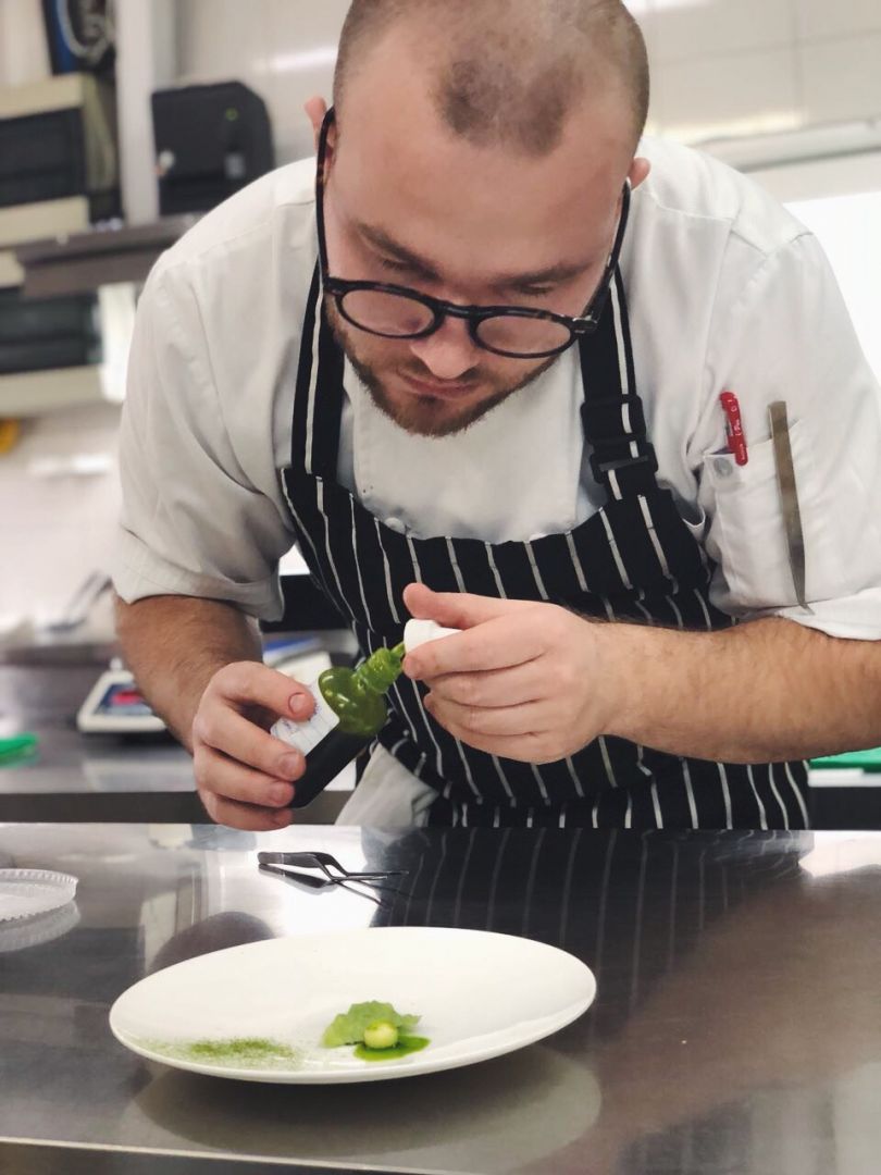 Aleksander experimenting with cuisine
