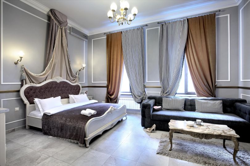 room in hotel in the classic style