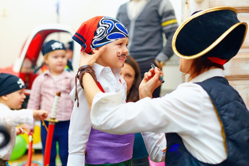 Kids getting make up