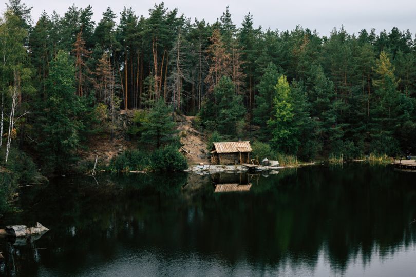 Cozy hut near Korostyshiv Quarry