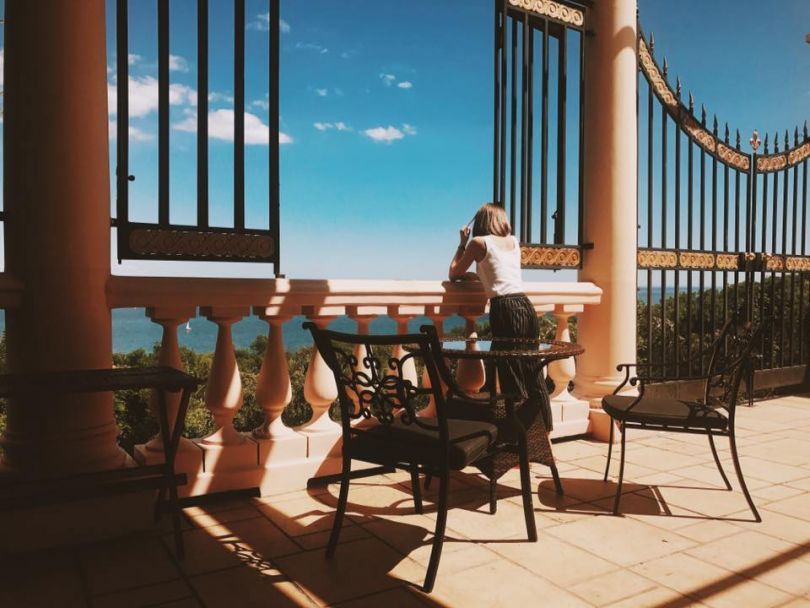 Girl on the terrace