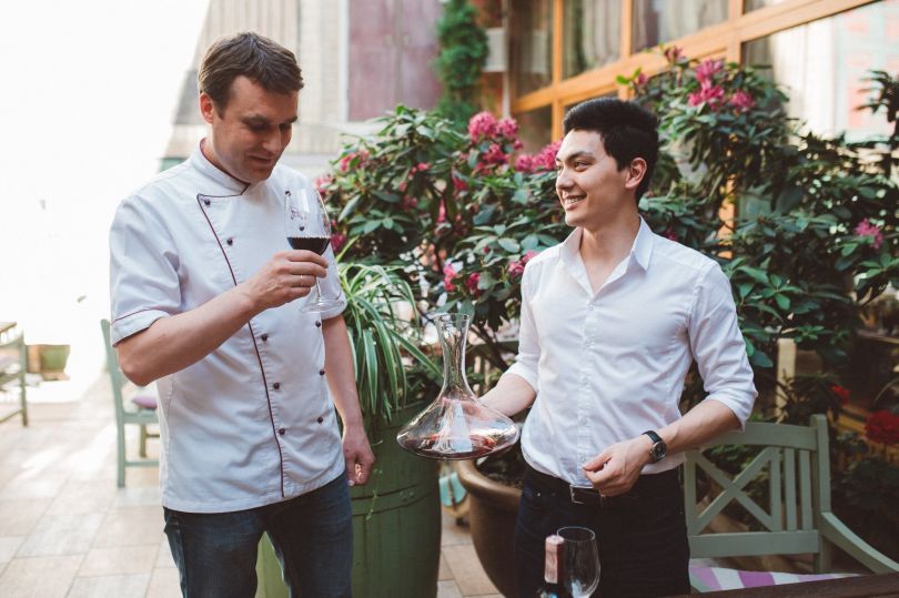 Viktor and chef of Fratelli restaurant