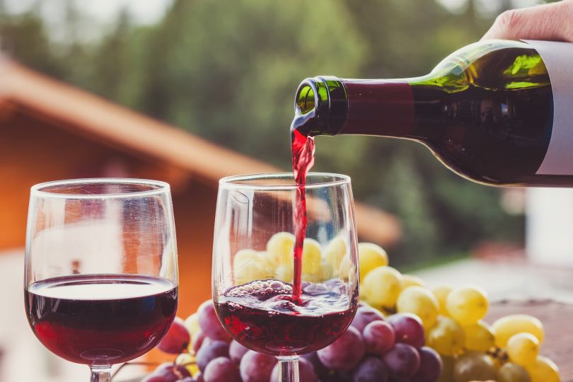 Pouring exquisite wine